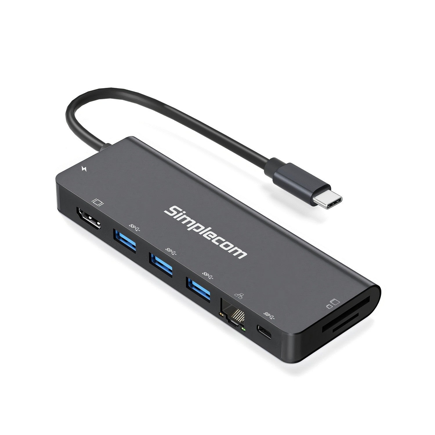 Simplecom CHT590 USB-C SuperSpeed 9-in-1 Multiport Docking Station HDMI 2.0 Simplecom CHT590 USB-C SuperSpeed 9-in-1 Multiport Docking Station HDMI 2.0